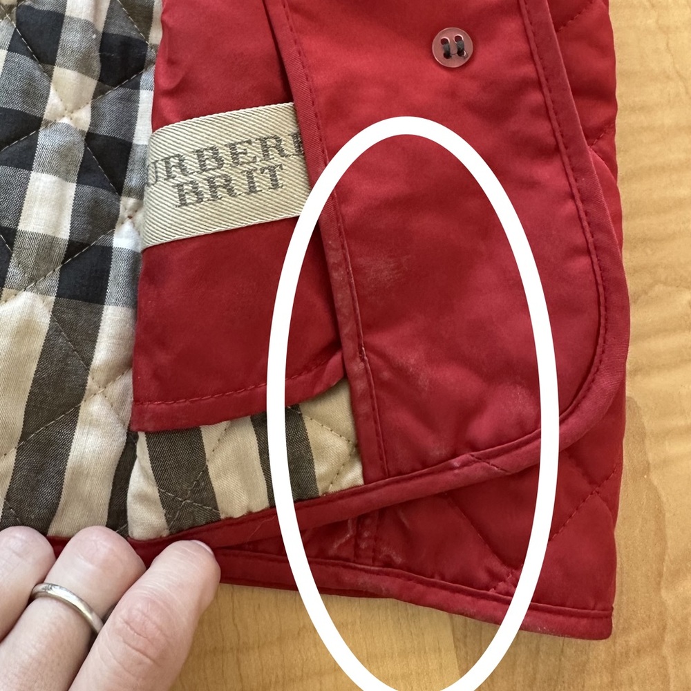 Burberry Brit Quilted Red Jacket XS - Picture 12 of 14